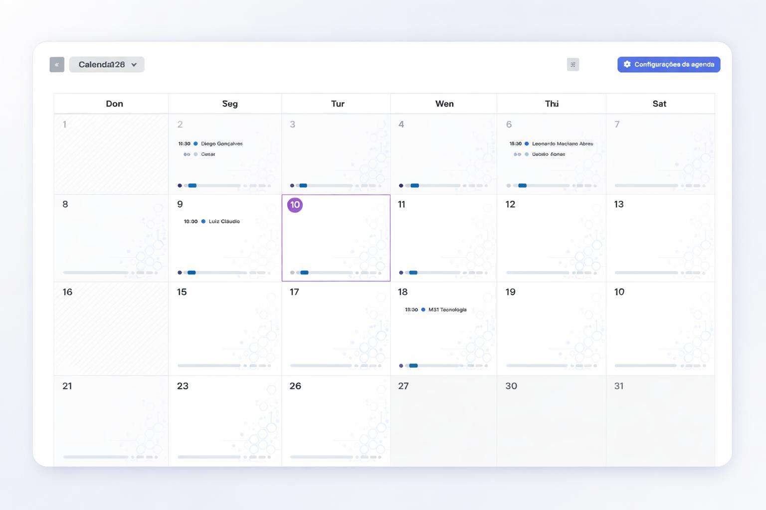 Imagem do recurso Agendamentos